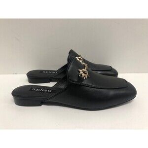 Senso Rida Women Leather Slides Slip on black leather mules size EU 38 US 8